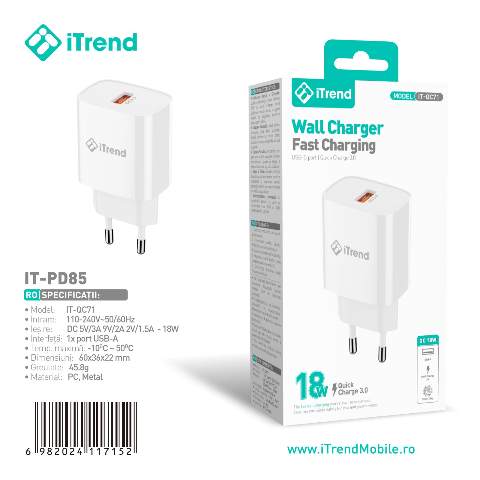 Fișa produsului IT-QC71-WH