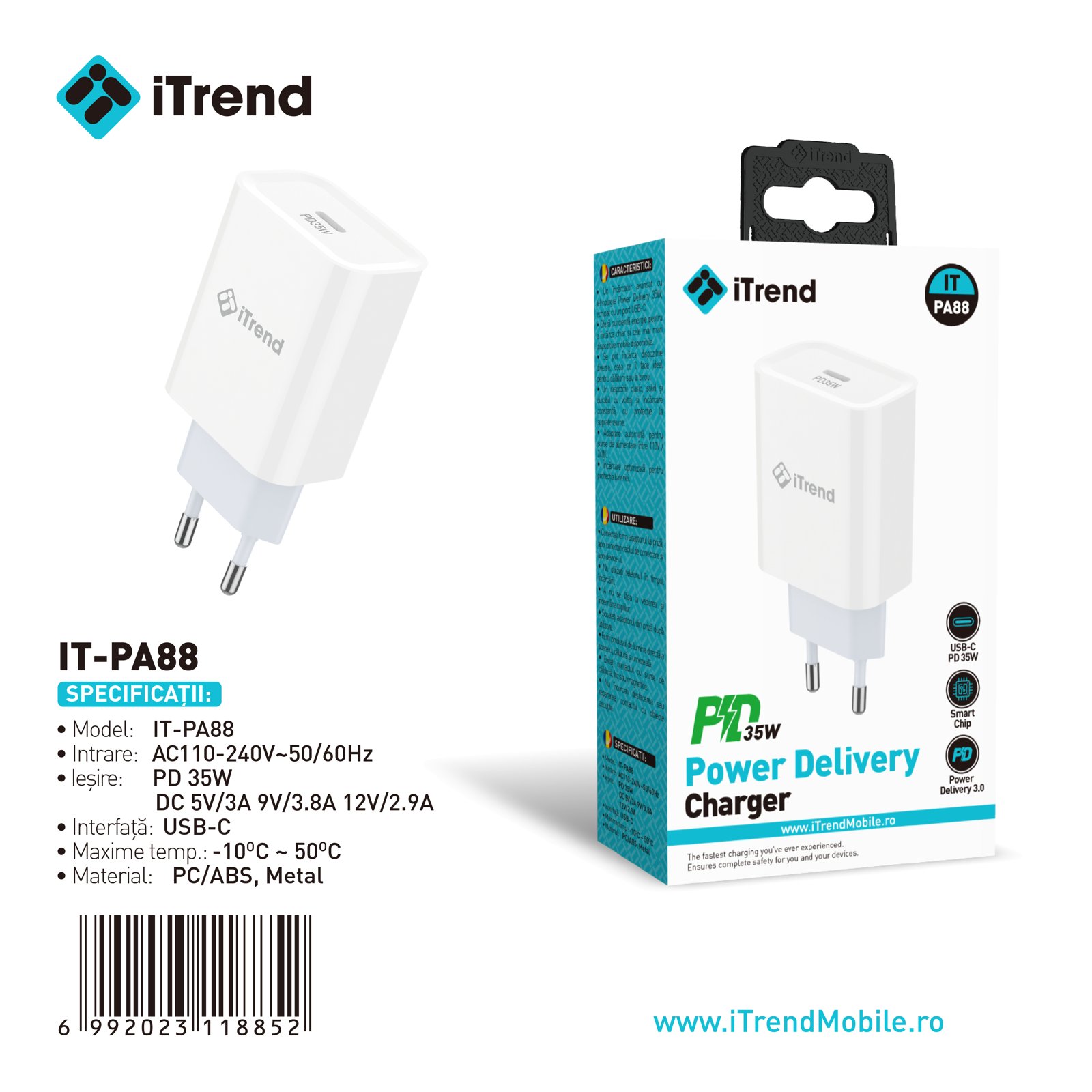 Fișa produsului IT-PA88-WH