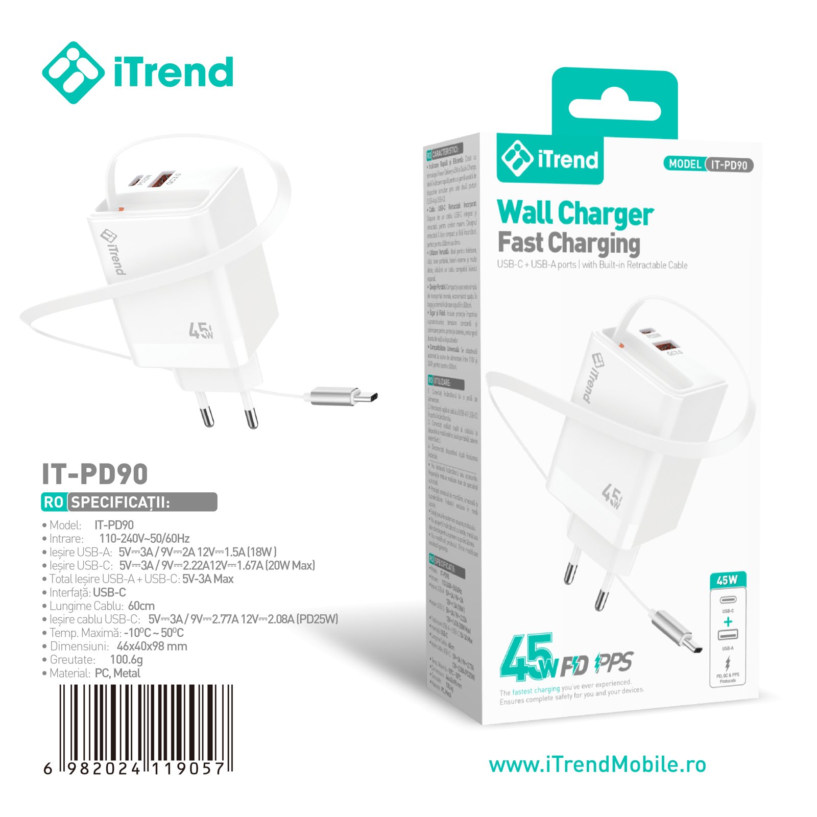 Fișa produsului IT-PA90-WH
