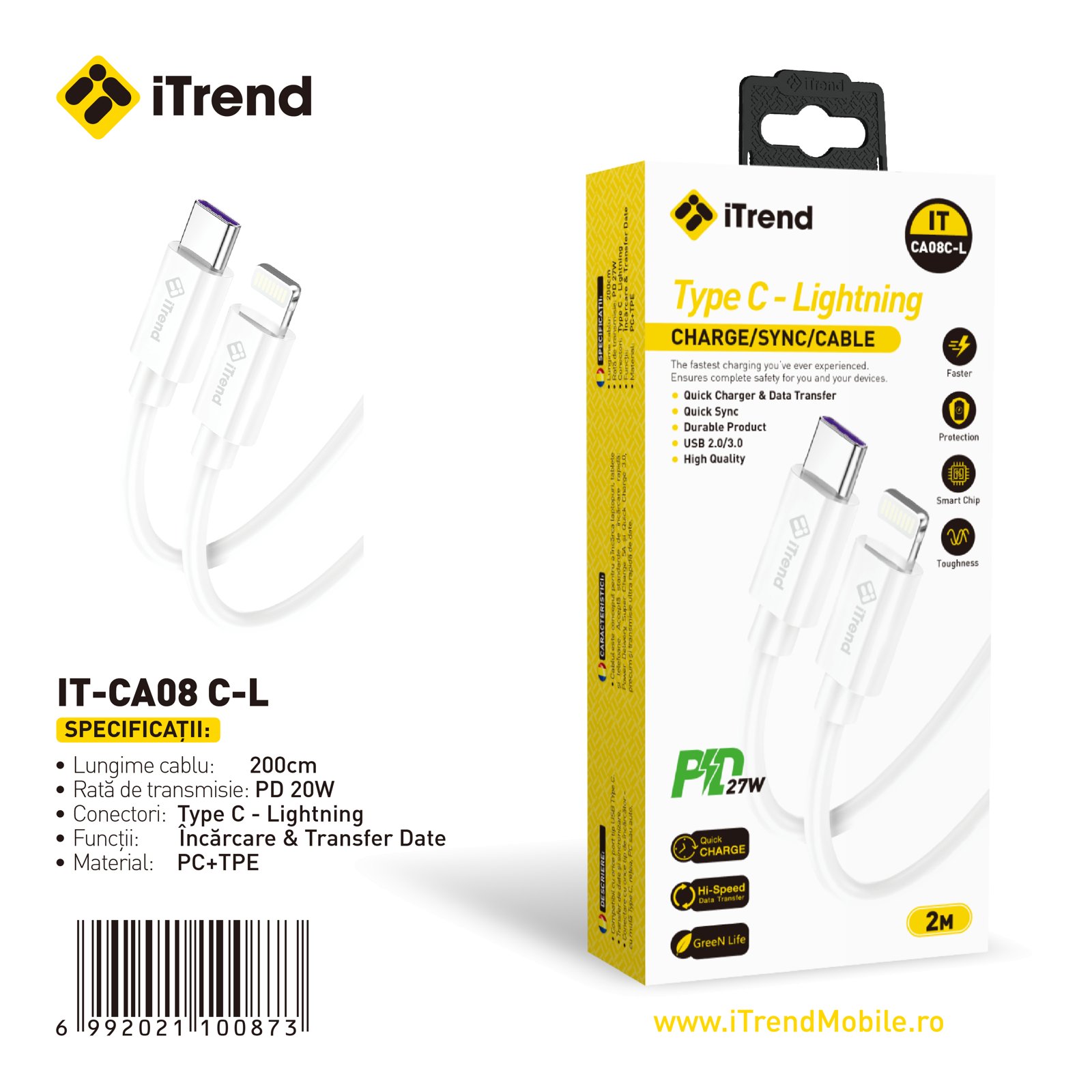 Fișa produsului IT-CA08C-L-WH
