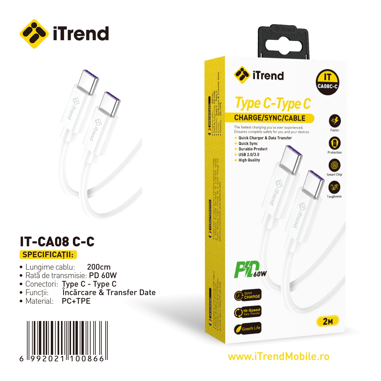 Fișa produsului IT-CA08C-C-WH