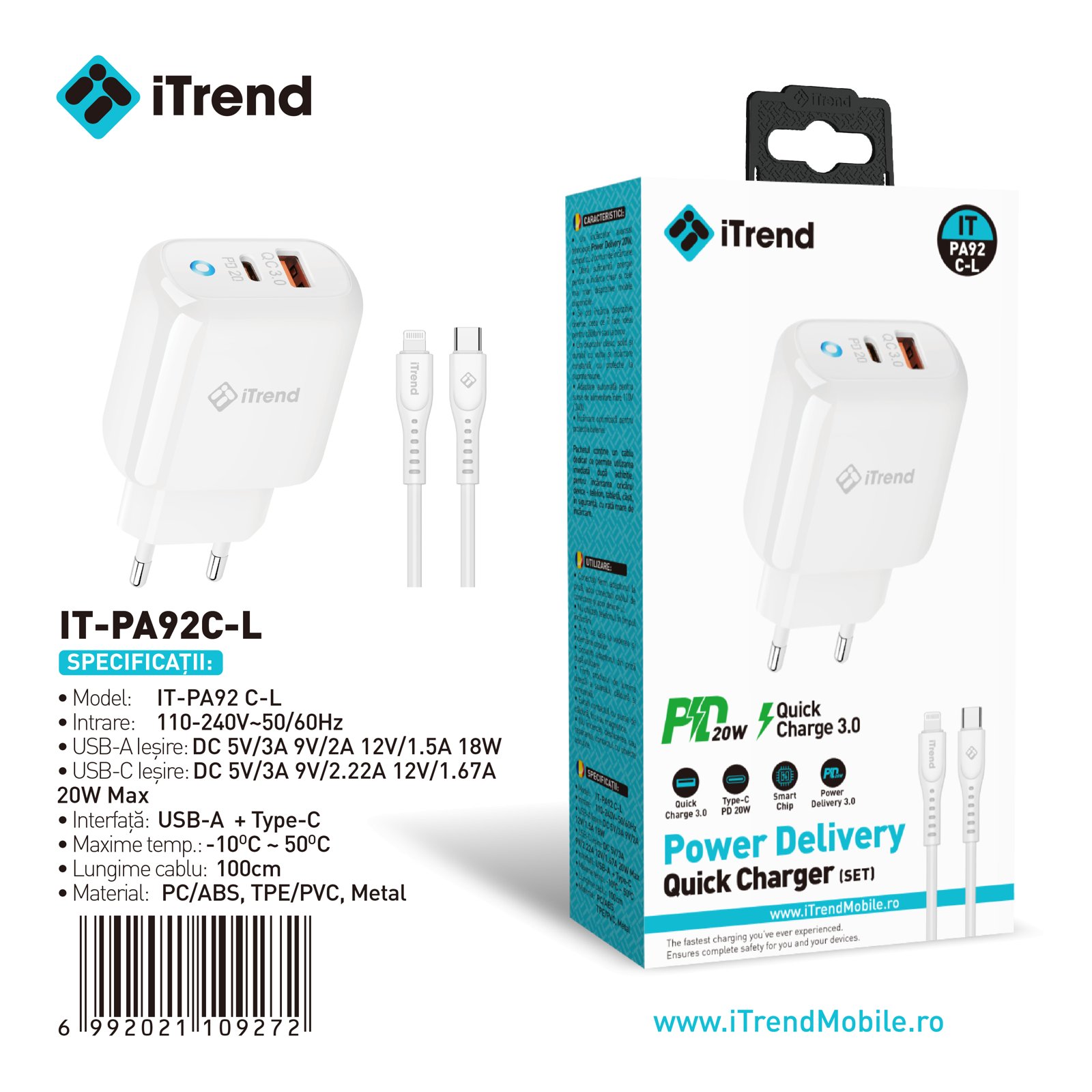 Fișa produsului IT-PA92C-L-WH