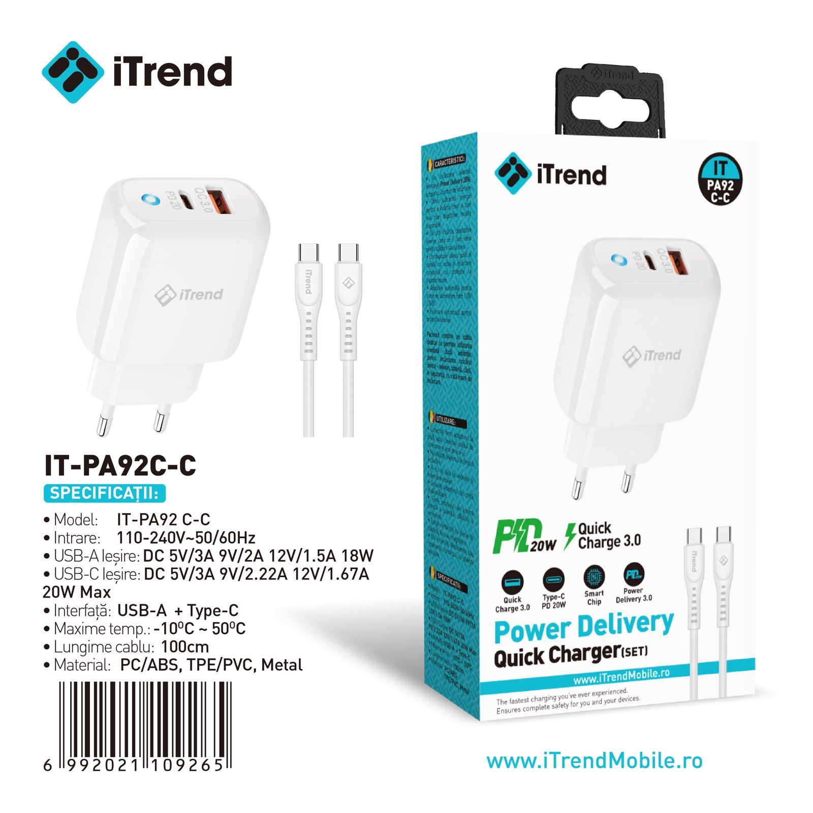 Fișa produsului IT-PA92C-C-WH