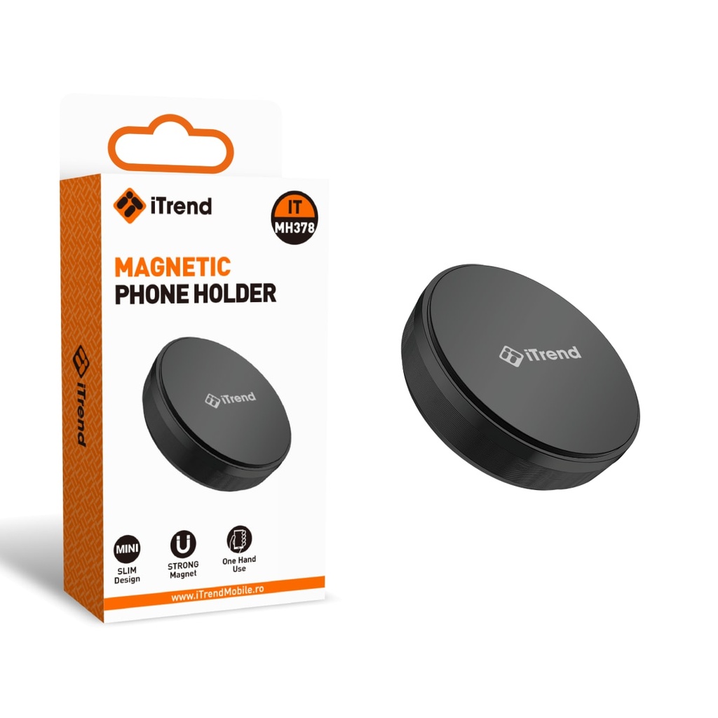 [MH378-BK] Suport Telefon, Fixare Magnet, NEGRU (MH378)