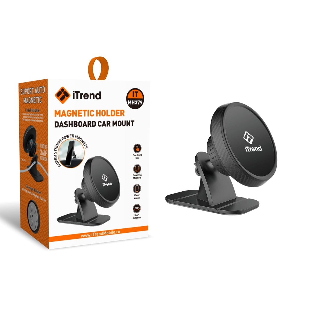 [MH379-BK] Car Holder, Mount Dashboard, Grip Magnet, BLACK (MH379)