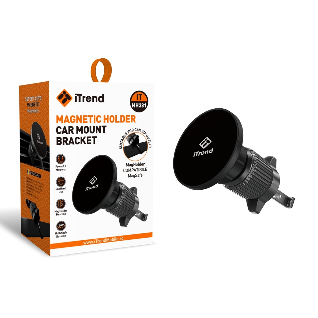 [MH381-BK] Suport Auto, Fixare Magnet, NEGRU (MH381)