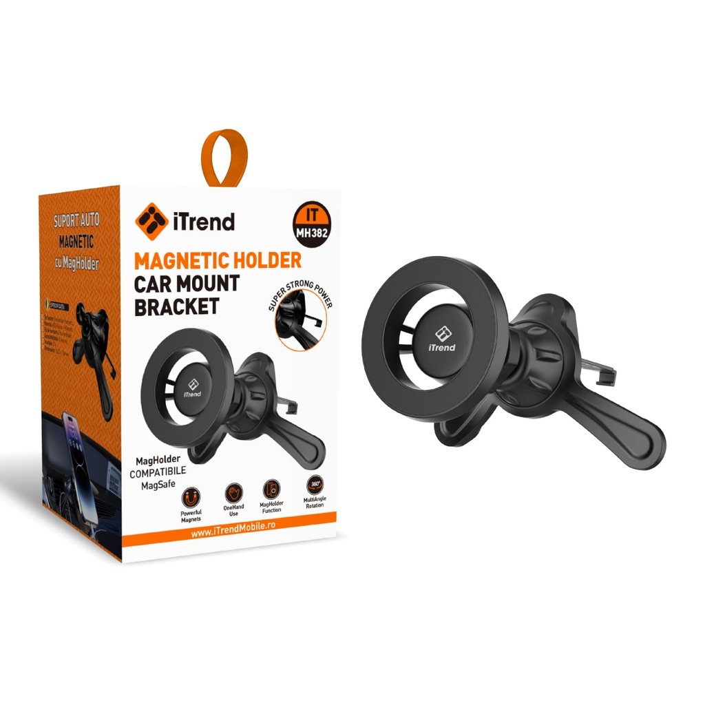[MH382-BK] Suport Auto, Fixare Magnet, NEGRU (MH382)