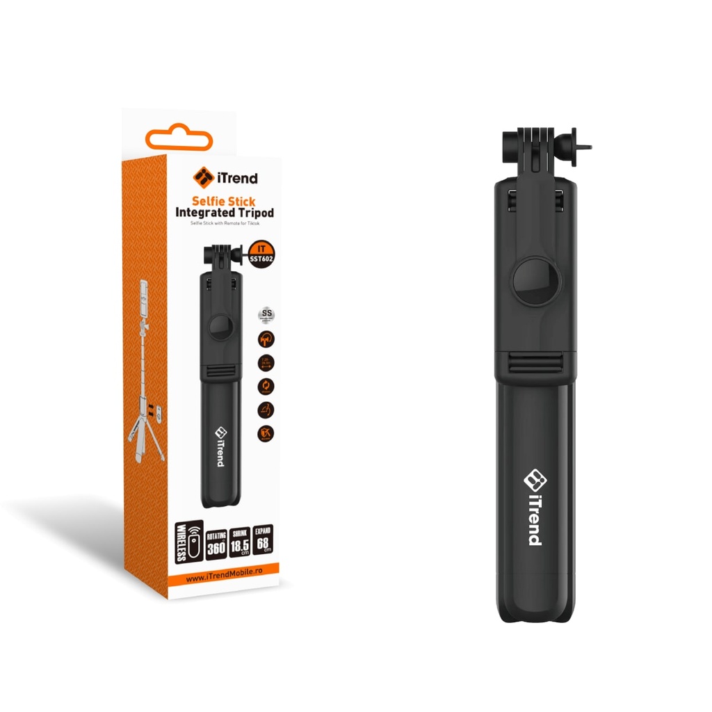 [SST602-BK] Selfie Stick, Fixare Cleme, NEGRU (SST602)
